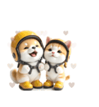 豆柴とねこ♡文字なし（個別スタンプ：16）