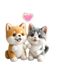 豆柴とねこ♡文字なし（個別スタンプ：19）