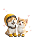 豆柴とねこ♡文字なし（個別スタンプ：21）