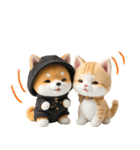 豆柴とねこ♡文字なし（個別スタンプ：22）