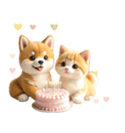 豆柴とねこ♡文字なし（個別スタンプ：23）