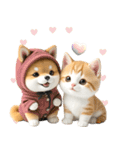 豆柴とねこ♡文字なし（個別スタンプ：28）