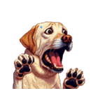 無言で伝えるラブラドールレトリバー（個別スタンプ：7）