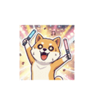 柴犬のスタンプ-推し活1（個別スタンプ：23）