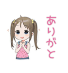 筋トレ女子★がんばる女児（個別スタンプ：3）