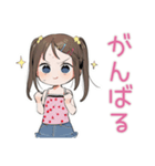 筋トレ女子★がんばる女児（個別スタンプ：7）