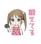 筋トレ女子★がんばる女児（個別スタンプ：26）