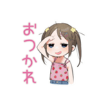 筋トレ女子★がんばる女児（個別スタンプ：37）