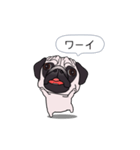 ゆるく尻尾をふるパグ（個別スタンプ：7）