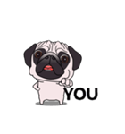 ゆるく尻尾をふるパグ（個別スタンプ：8）