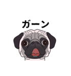 ゆるく尻尾をふるパグ（個別スタンプ：10）