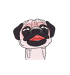 ゆるく尻尾をふるパグ（個別スタンプ：18）