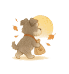 シュナウザー/とにかく使いやすい秋の日常（個別スタンプ：34）