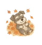 シュナウザー/とにかく使いやすい秋の日常（個別スタンプ：40）