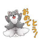 毎日使える！ゆるふわオオカミのぺーちゃん（個別スタンプ：9）