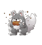 毎日使える！ゆるふわオオカミのぺーちゃん（個別スタンプ：40）