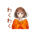 ボブカットの女の子の冬♡日常（個別スタンプ：25）