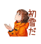 ボブカットの女の子の冬♡日常（個別スタンプ：33）