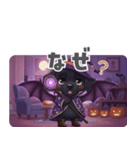 くろいぬのドーナツ ハロウィン25（個別スタンプ：16）