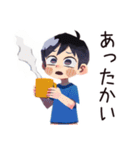 子ども（男の子）の冬★家族ほっこり（個別スタンプ：36）