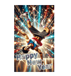 面白い筋トレマッチョ男子あけおめ再販（個別スタンプ：3）