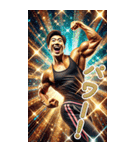 面白い筋トレマッチョ男子あけおめ再販（個別スタンプ：16）