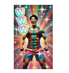 面白い筋トレマッチョ男子あけおめ再販（個別スタンプ：22）