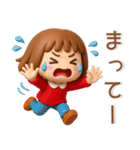 シンプルでかわいい❤️女の子スタンプ（個別スタンプ：7）