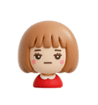 シンプルでかわいい❤️女の子スタンプ（個別スタンプ：35）