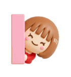 シンプルでかわいい❤️女の子スタンプ（個別スタンプ：36）