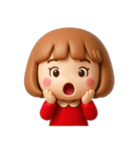 シンプルでかわいい❤️女の子スタンプ（個別スタンプ：39）