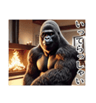 【冬】イケメンゴリラ（個別スタンプ：19）