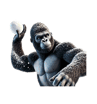 【冬】イケメンゴリラ（個別スタンプ：26）