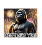 【冬】イケメンゴリラ（個別スタンプ：38）