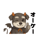 ハロウィンを楽しむシュナウザーの日常共感（個別スタンプ：4）