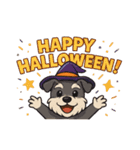 ハロウィンを楽しむシュナウザーの日常共感（個別スタンプ：8）