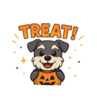 ハロウィンを楽しむシュナウザーの日常共感（個別スタンプ：31）