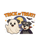 ハロウィンを楽しむシュナウザーの日常共感（個別スタンプ：32）