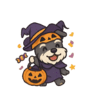 ハロウィンを楽しむシュナウザーの日常共感（個別スタンプ：33）
