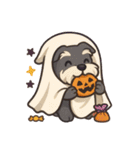 ハロウィンを楽しむシュナウザーの日常共感（個別スタンプ：34）