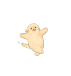 二足歩行のゴールデンレトリバー（個別スタンプ：21）