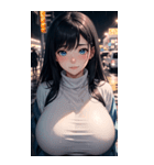 雨に濡れた女の子の写真（個別スタンプ：2）