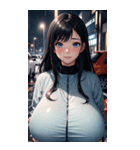 雨に濡れた女の子の写真（個別スタンプ：3）