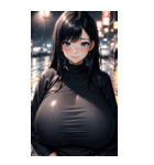 雨に濡れた女の子の写真（個別スタンプ：7）