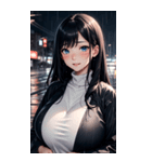 雨に濡れた女の子の写真（個別スタンプ：8）