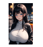 雨に濡れた女の子の写真（個別スタンプ：10）