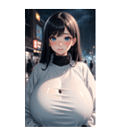 雨に濡れた女の子の写真（個別スタンプ：12）