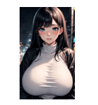 雨に濡れた女の子の写真（個別スタンプ：17）