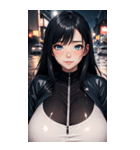 雨に濡れた女の子の写真（個別スタンプ：20）