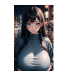 雨に濡れた女の子の写真（個別スタンプ：21）